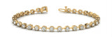 1 5/8 ctw Bracelet In-Line Prong-Set — Yellow Gold