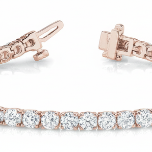 11 1/2 ctw Bracelet In-Line Prong-Set — Rose Gold