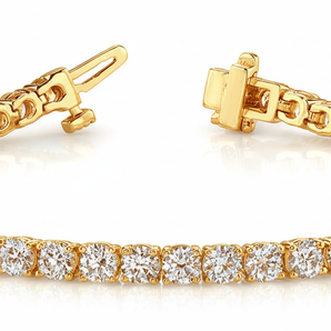 11 ctw Bracelet In-Line Prong-Set — Yellow Gold