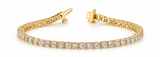 11 ctw Bracelet In-Line Prong-Set — Yellow Gold