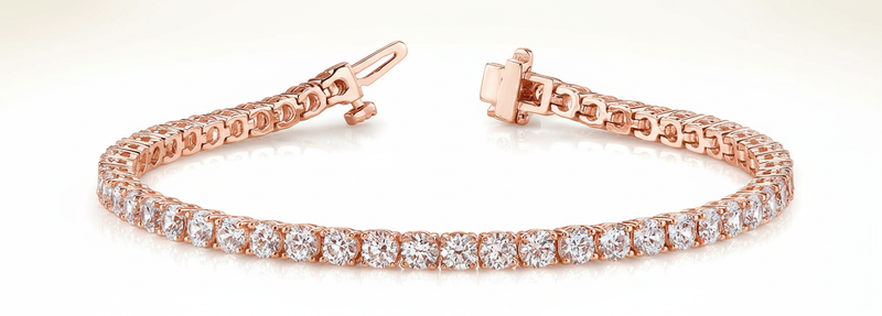 2 3/8 ctw Bracelet In-Line Prong-Set — Rose Gold