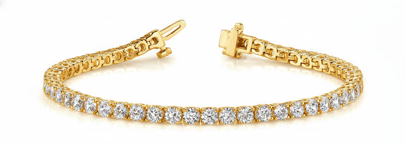2 3/8 ctw Bracelet In-Line Prong-Set — Yellow Gold