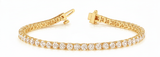 3 1/4 ctw Bracelet In-Line Prong-Set — Yellow Gold
