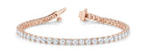 3 1/4 ctw Bracelet In-Line Prong-Set — Rose Gold