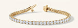 3 1/4 ctw Bracelet In-Line Prong-Set — Yellow Gold