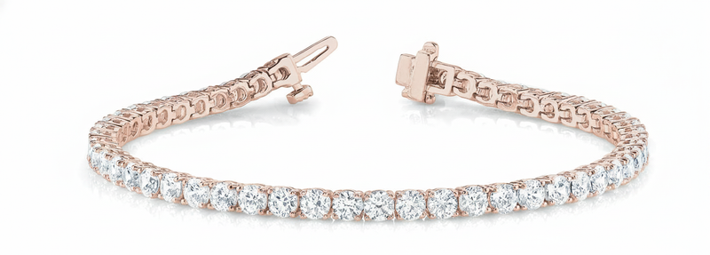 4 5/8 ctw Bracelet In-Line Prong-Set — Rose Gold