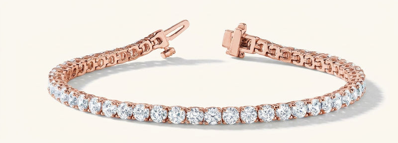 4 5/8 ctw Bracelet In-Line Prong-Set — Rose Gold