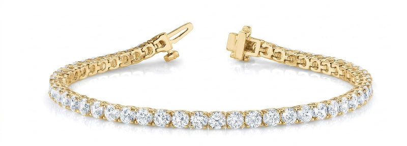 4 5/8 ctw Bracelet In-Line Prong-Set — Yellow Gold