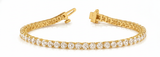 4 5/8 ctw Bracelet In-Line Prong-Set — Yellow Gold