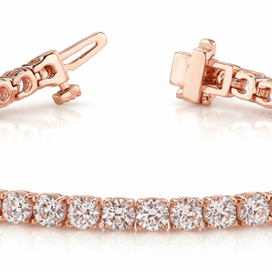 3 7/8 ctw Bracelet In-Line Prong-Set — Rose Gold