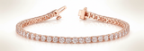 3 7/8 ctw Bracelet In-Line Prong-Set — Rose Gold