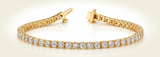 6 1/4 ctw Bracelet In-Line Prong-Set — Yellow Gold