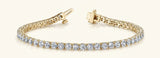 6 1/4 ctw Bracelet In-Line Prong-Set — Yellow Gold
