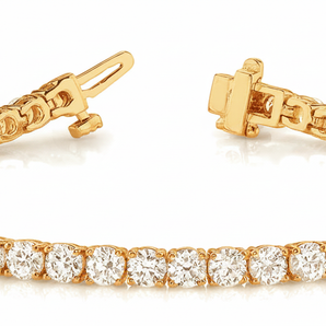 5 7/8 ctw Bracelet In-Line Prong-Set — Yellow Gold