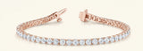 5 7/8 ctw Bracelet In-Line Prong-Set — Rose Gold