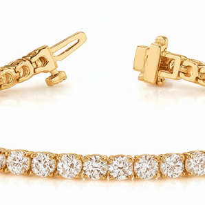 7 7/8 ctw Bracelet In-Line Prong-Set — Yellow Gold