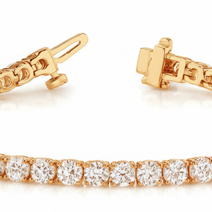 8 7/8 ctw Bracelet In-Line Prong-Set — Yellow Gold