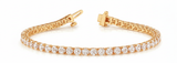 8 7/8 ctw Bracelet In-Line Prong-Set — Yellow Gold