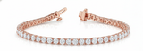8 7/8 ctw Bracelet In-Line Prong-Set — Rose Gold