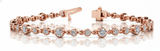 2 ctw Bracelet With Milgrain — Rose Gold