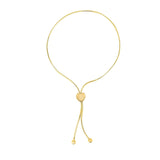 14K Gold Heart Slide Friendship Bracelet