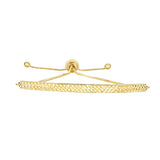 14K Gold Curved Bar Friendship Bracelet