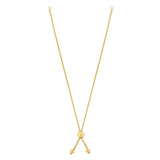 14K Gold Round Wheat Chain with Ball Slide Friendship Bracelet