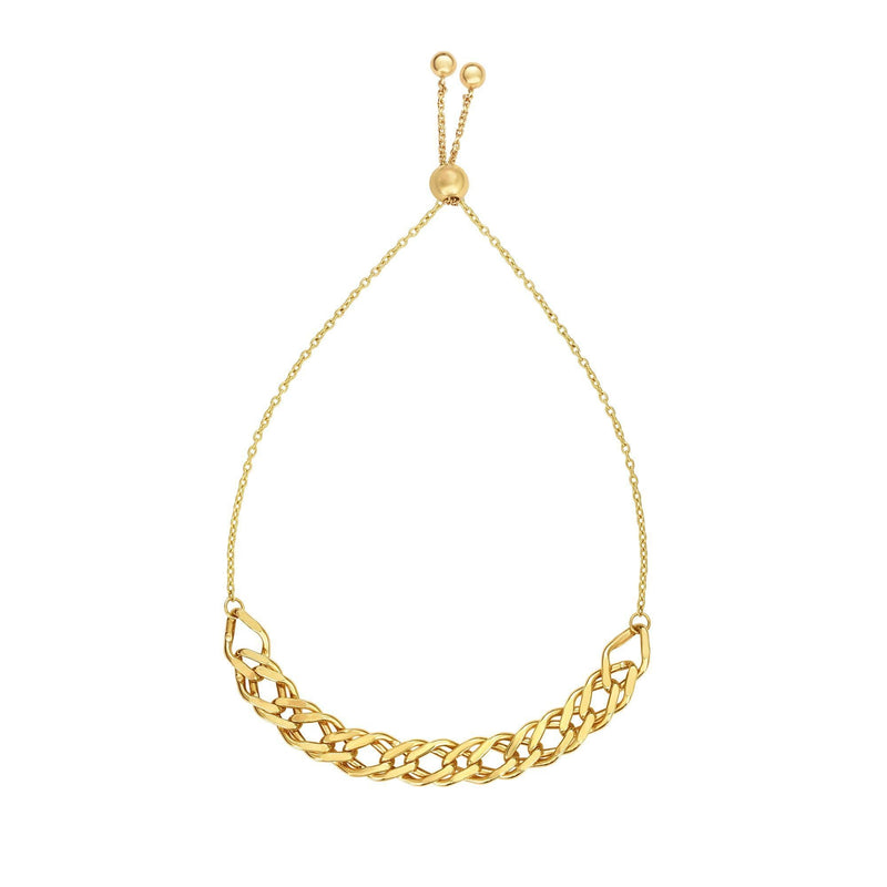 14K Gold Fancy Link Friendship Bracelet
