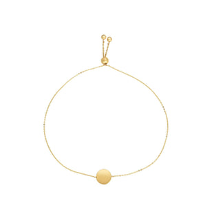 14K Gold Circle Friendship Bracelet