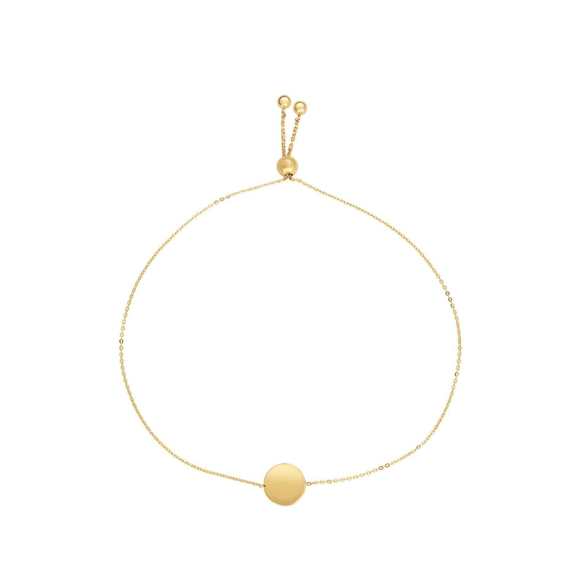 14K Gold Circle Friendship Bracelet
