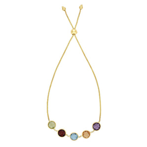 14K Gold Semi Precious Stone Friendship Bracelet