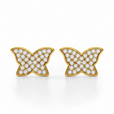 5/8 ctw Butterfly Earrings — Yellow Gold