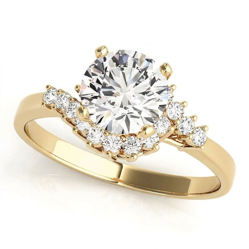 Bypass Engagement Ring (50003-E) — Yellow Gold
