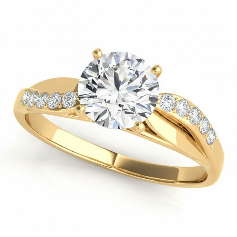 Bypass Engagement Ring — Yellow Gold