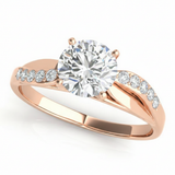 Bypass Engagement Ring — Rose Gold