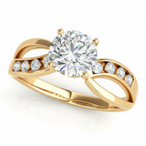 Bypass Engagement Ring (50013-E) — Yellow Gold