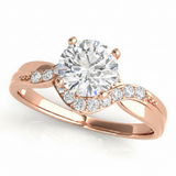 Bypass Engagement Ring (50028-E) — Rose Gold