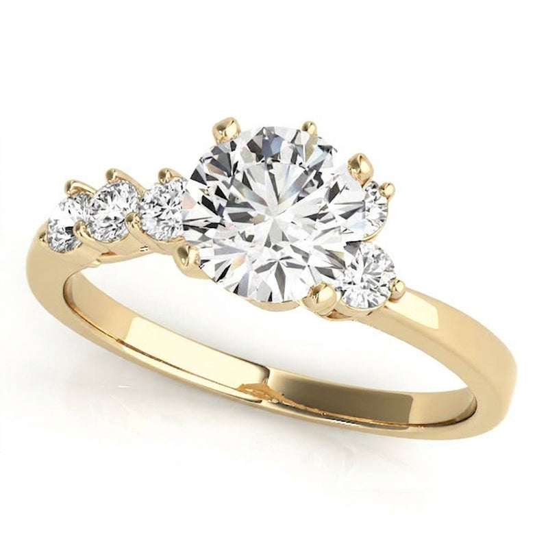 Bypass Engagement Ring (50058-E) — Yellow Gold