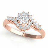 Bypass Engagement Ring (50088-E) — Rose Gold