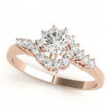 Bypass Engagement Ring (50088-E) — Rose Gold