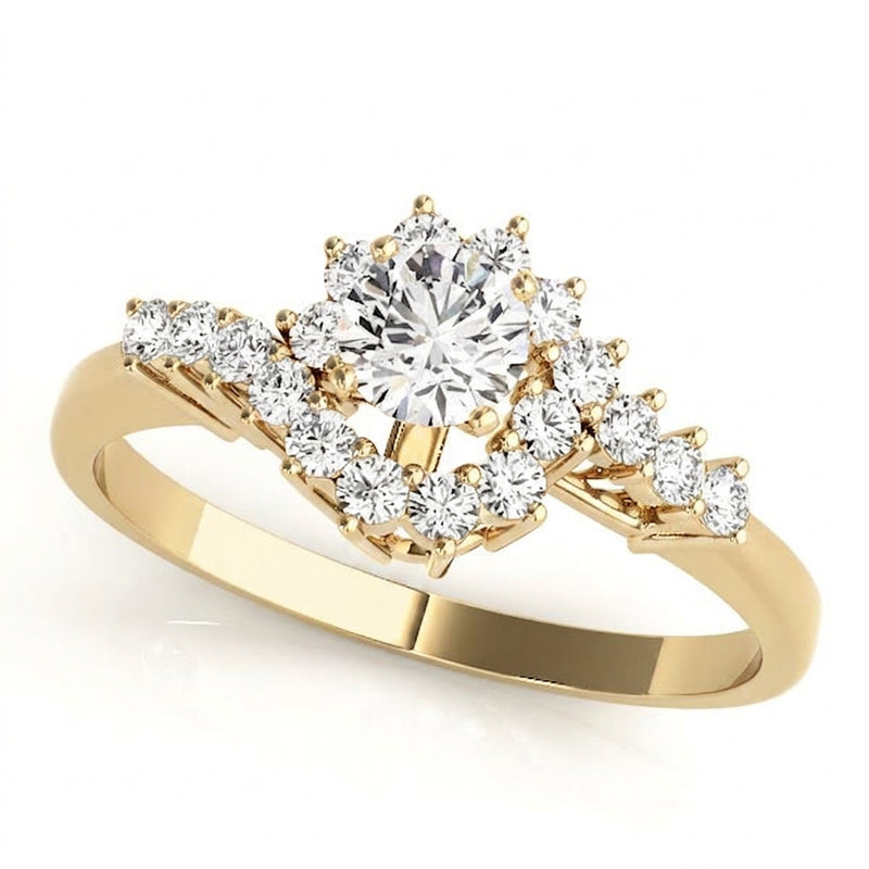 Bypass Engagement Ring (50088-E) — Yellow Gold