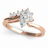 Bypass Engagement Ring (50097-E) — Rose Gold