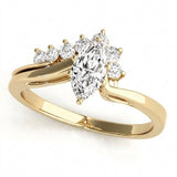 Bypass Engagement Ring (50097-E) — Yellow Gold