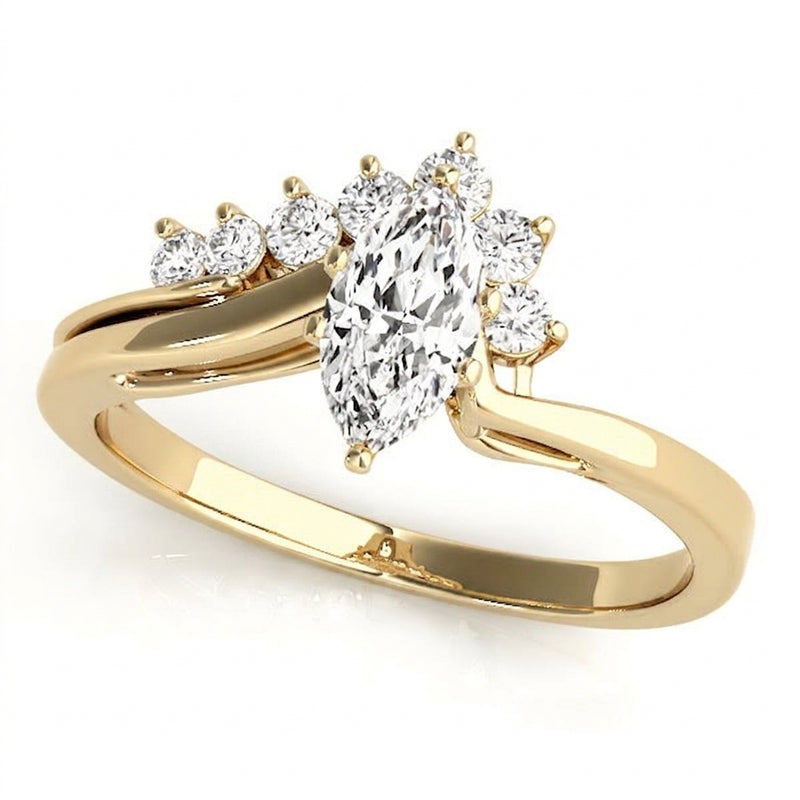 Bypass Engagement Ring (50097-E) — Yellow Gold