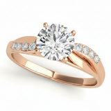 Bypass Engagement Ring (50139-E) — Rose Gold