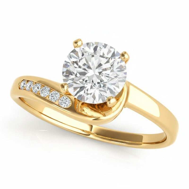 Bypass Engagement Ring (50141-E) — Yellow Gold