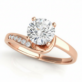Bypass Engagement Ring (50141-E) — Rose Gold