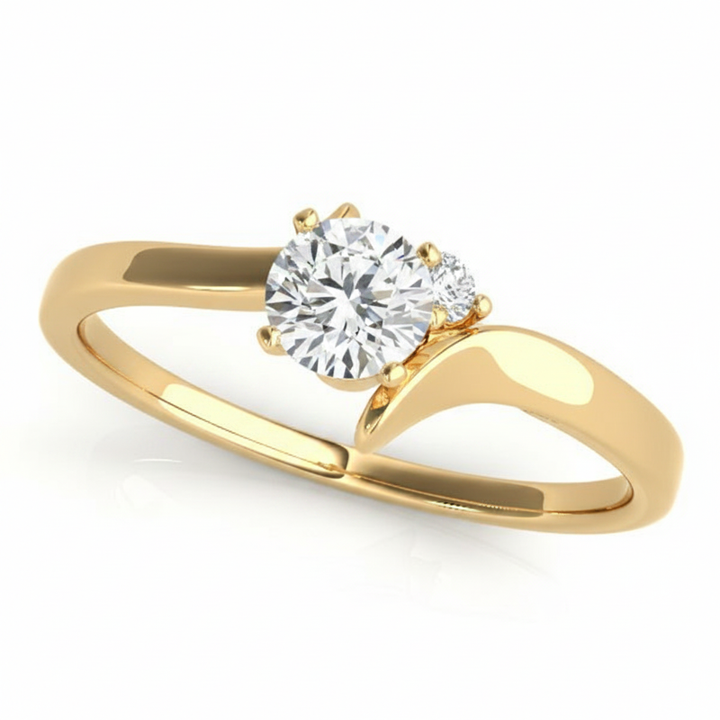 Bypass Engagement Ring (50192-E) — Yellow Gold