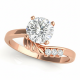 Bypass Engagement Ring (50214-E) — Rose Gold