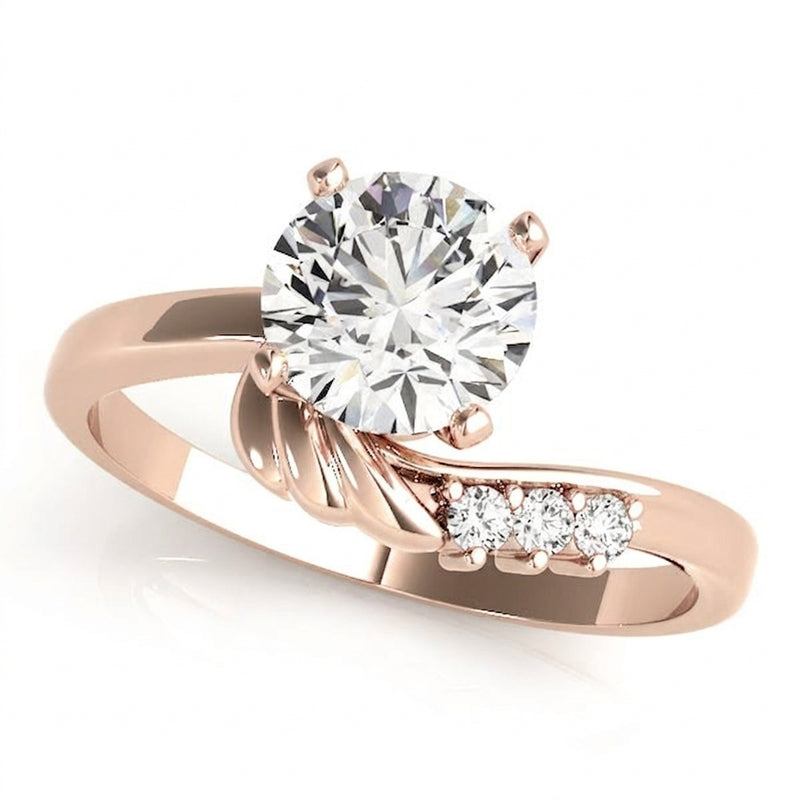 Bypass Engagement Ring (50214-E) — Rose Gold